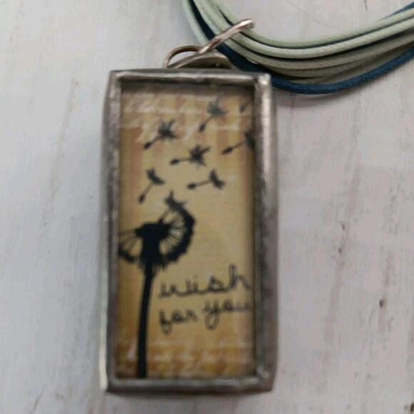 JEWEL KADE Reversable "Make a Wish For You" On Pendant,925, Italy Marked Tag - Picture 7 of 9